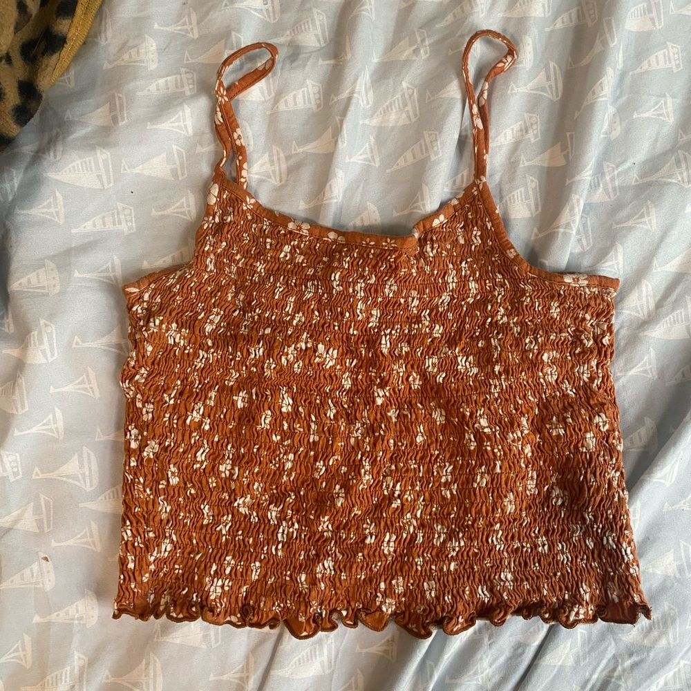 Printed shirred Top